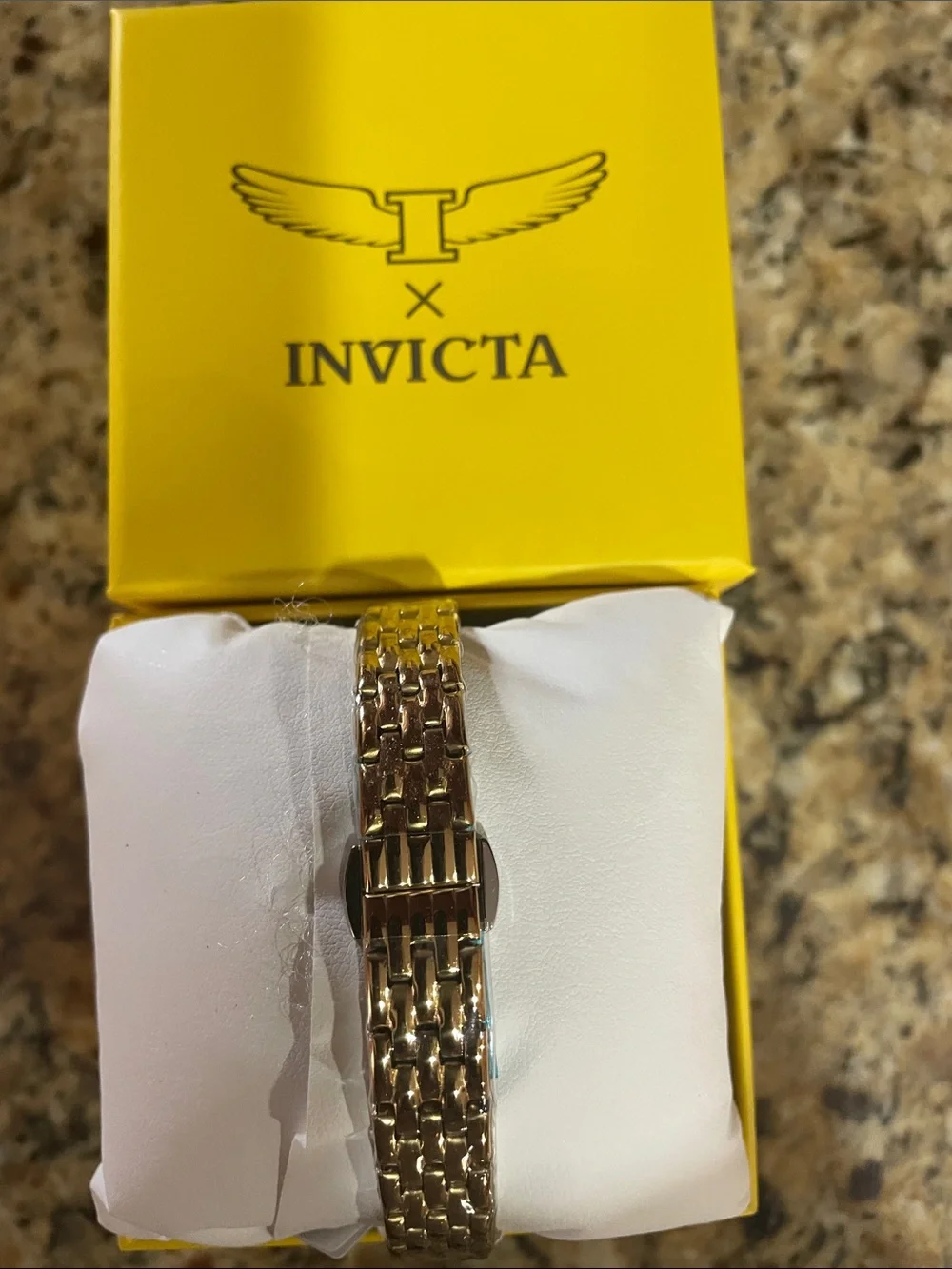 Invicta Women’s Gold Crystal Accent Bracelet Watch
